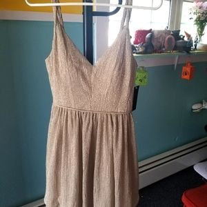 Gold tank top holiday dress!